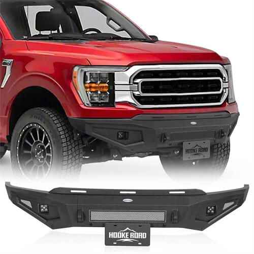 Road Trip Front Bumper w/ LED spotlights  For 2021-2023 Ford F-150 - Ultralisk4x4 -u8301-1