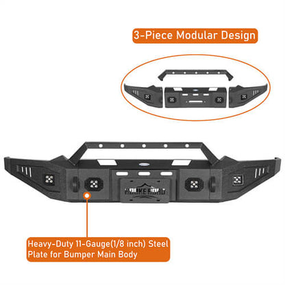 Road Trip Full Width Front Bumper For 2019-2024 Ram 1500 - Ultralisk4x4 -u6035-8