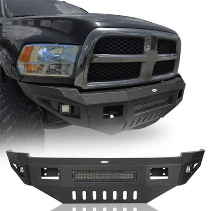 Road Trip Full Width Front Bumper w/ LED Light Bar For 2010-2018 Ram 2500 - Ultralisk4x4-u6402-1