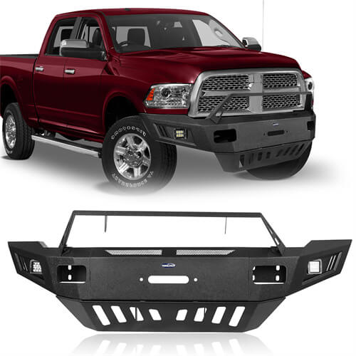 Road Trip Full Width Front Rear Bumper w/ Winch Plate For 2010-2018 Ram 2500 - Ultralisk4x4-u6403-1