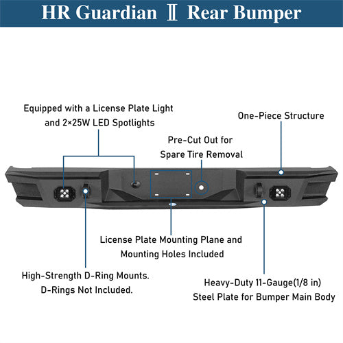 Road Trip Rear Bumper For 1992-1999 Chevy Suburban Tahoe/GMC Yukon - Ultralisk4x4-u7230-9