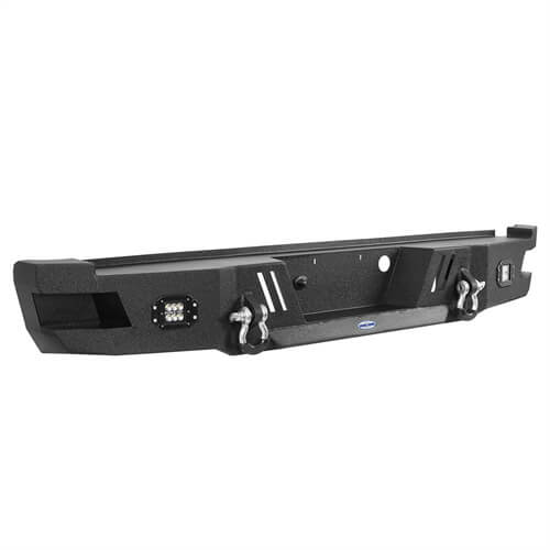 Road Trip Rear Bumper w/ LED white square floodlights For 2011-2016 Ford F-250 - Ultralisk4x4