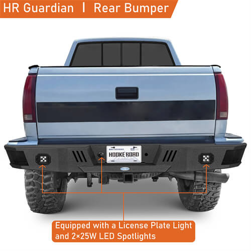 Road Trip Rear Bumper For 1988-1998 GMC Sierra 1500 2500 Sportside Models - Ultralisk4x4-u9300-4