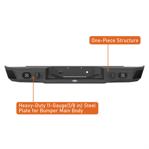 Road Trip Rear Bumper For 1988-1998 GMC Sierra 1500 2500 Sportside Models - Ultralisk4x4-lsg9301-8