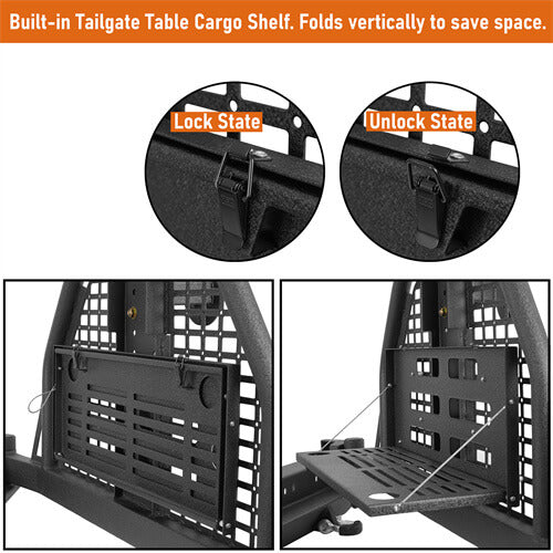 Road Trip Rear Bumper w/ Swing Out Tire Carrier & Foldable Table For 1984-2001 Jeep Cherokee XJ - Ultralisk4x4-u9030-1Road Trip Rear Bumper w/ Swing Out Tire Carrier & Foldable Table For 1984-2001 Jeep Cherokee XJ - Ultralisk4x4-u9030-6