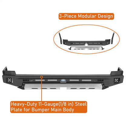 Road Trip Rear Bumper w/ LED Spotlights For 2010-2024 Toyota 4Runner - Ultralisk4x4-u9810s-10