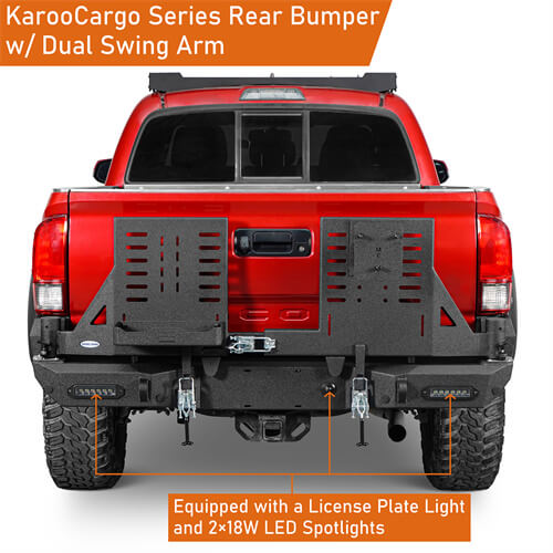 Road Trip Rear Bumper 2016-2023 Toyota Tacoma - Ultralisk4x4-u4215s-4