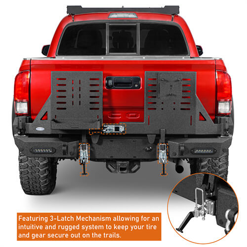 Road Trip Rear Bumper 2016-2023 Toyota Tacoma - Ultralisk4x4-u4215s-9