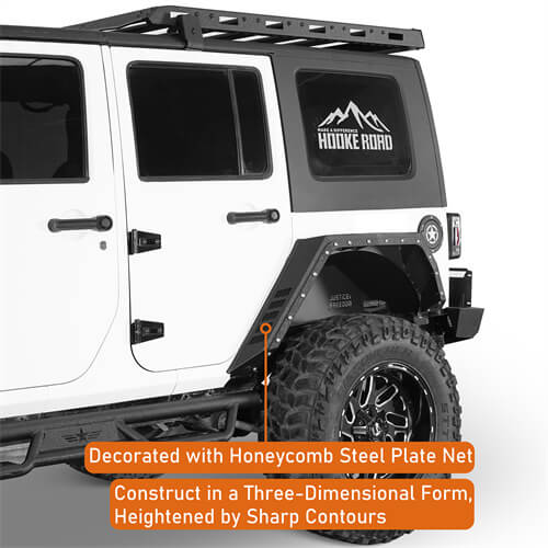 Road Trip Rear Fender Flares For 2007-2018 Jeep Wrangler JK 4-Door - Ultralisk4x4-u2104-8