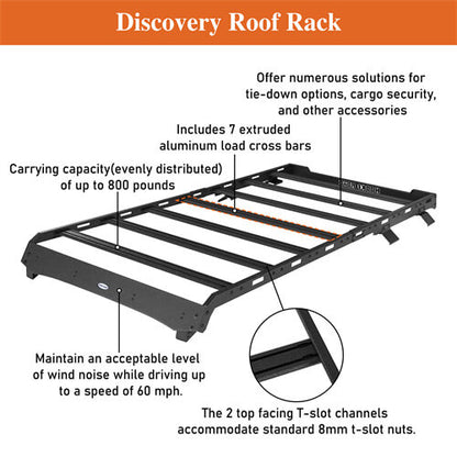 Road Trip Roof Rack For 2021-2023 Ford Bronco 4-Door Hardtop - Ultralisk4x4-u8524-11