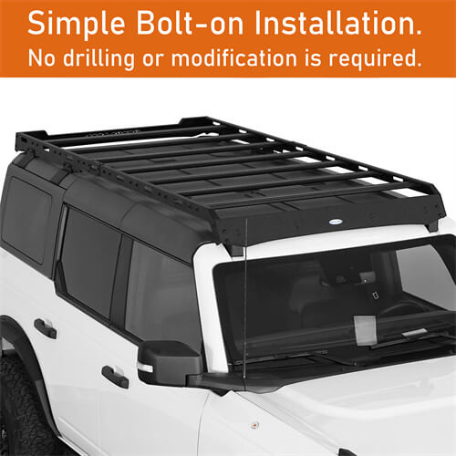 Road Trip Roof Rack For 2021-2023 Ford Bronco 4-Door Hardtop - Ultralisk4x4-u8524-7