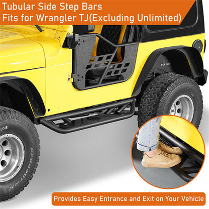 Road Trip Tubular Side Step Bars For 1997-2006 Jeep Wrangler TJ - Ultralisk4x4-u1036s-4