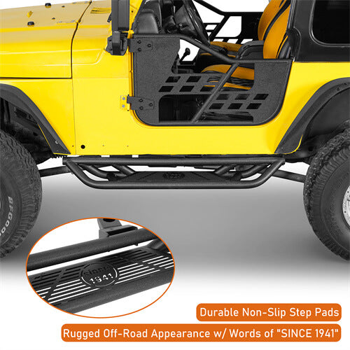 Road Trip Tubular Side Step Bars For 1997-2006 Jeep Wrangler TJ - Ultralisk4x4-u1036s-5