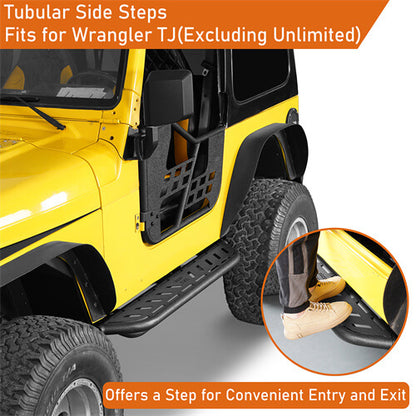 Road Trip Tubular Side Step Bars For 1997-2006 Jeep Wrangler TJ - Ultralisk4x4-u1037s-4