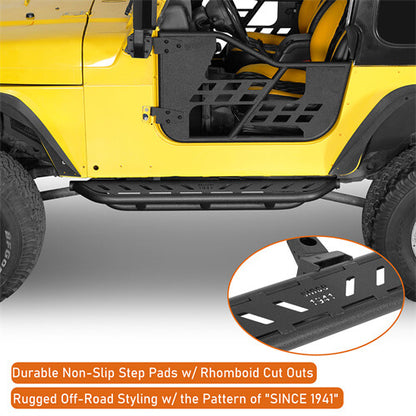 Road Trip Tubular Side Step Bars For 1997-2006 Jeep Wrangler TJ - Ultralisk4x4-u1037s-5