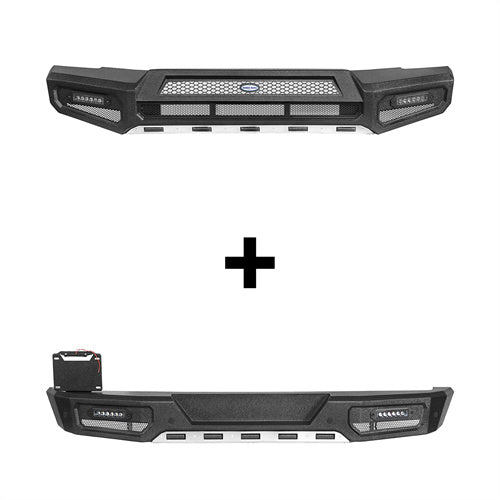 Rock Crawler Front & Rear Bumper For 2018-2024 Jeep Wrangler JL - Ultralisk4x4