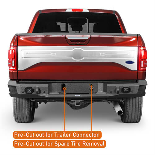 Rock Crawler Rear Bumper For 2015-2017 Ford F-150 (Excluding Raptor)  - Ultralisk4x4-u8284-5