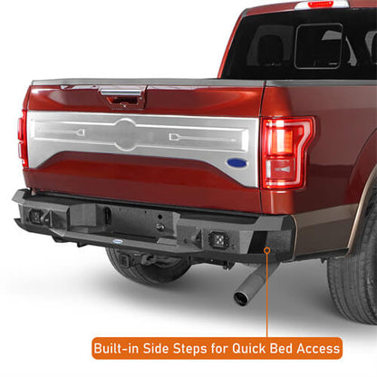 Rock Crawler Rear Bumper For 2015-2017 Ford F-150 (Excluding Raptor)  - Ultralisk4x4-u8284-8