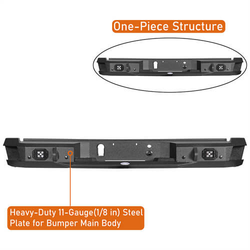 Rock Crawler Rear Bumper For 2015-2017 Ford F-150 (Excluding Raptor)  - Ultralisk4x4-u8284-9