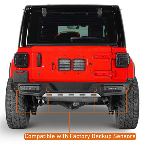 Rock Crawler Rear Bumper For 2018-2024 Jeep Wrangler JL - Ultralisk4x4-u3066-6