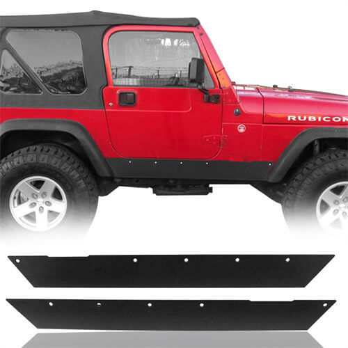 Rock Slider Armor Rocker Panel Guards for 1997-2006 Jeep Wrangler TJ,Excluding Unlimited LJ b1021 2