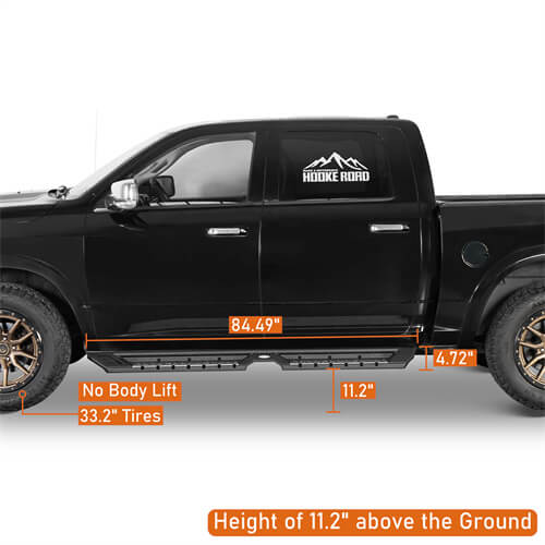 Off Road Side Step Bars For 2009-2018 Ram 1500 & 2019-2024 Ram 1500 Classic & 2010-2024 Ram 2500/3500 Crew Cab - Ultralisk4x4