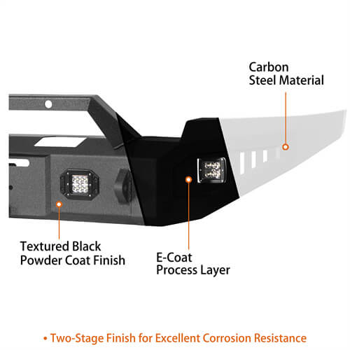 14-15 Silverado 1500 Offroad Full-Width Front Bumper w/ Winch Plate - Ultralisk 4x4 ull9028 17