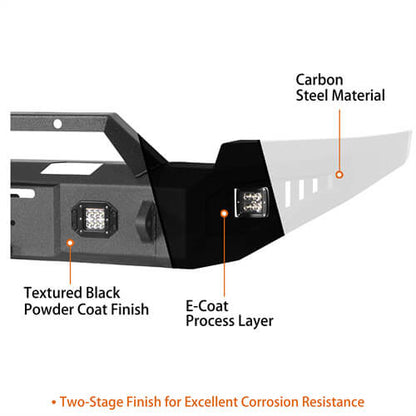 14-15 Silverado 1500 Offroad Full-Width Front Bumper w/ Winch Plate - Ultralisk 4x4 ull9028 17