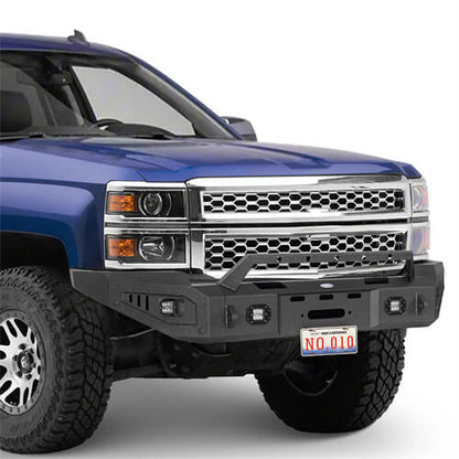 14-15 Silverado 1500 Offroad Full-Width Front Bumper w/ Winch Plate - Ultralisk 4x4 ull9028 3