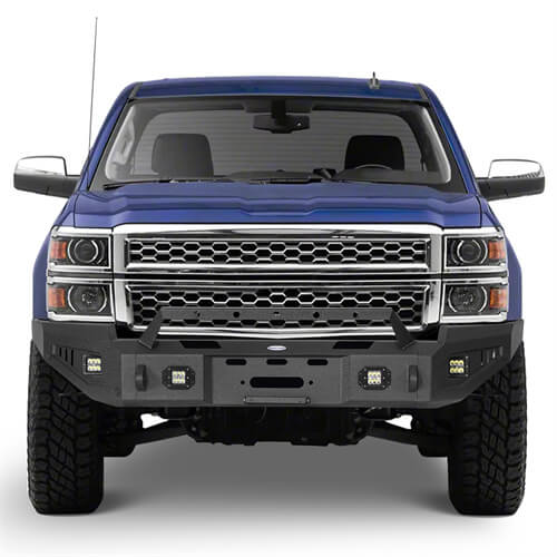 2014 2013 2015 Silverado 1500 Offroad Full-Width Front Bumper w/ Winch ...