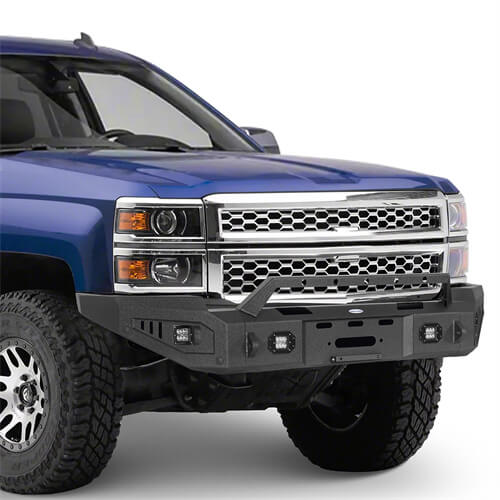 14-15 Silverado 1500 Offroad Full-Width Front Bumper w/ Winch Plate - Ultralisk 4x4 ull9028 7