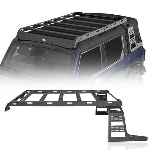 Soft Top Overland Aluminum Roof Rack For 2021-2023 Ford Bronco 4-Door - Ultralisk4x4 ul8924s 1