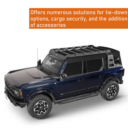 Soft Top Overland Aluminum Roof Rack For 2021-2023 Ford Bronco 4-Door - Ultralisk4x4 ul8924s 11