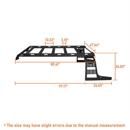 Soft Top Overland Aluminum Roof Rack For 2021-2023 Ford Bronco 4-Door - Ultralisk4x4 ul8924s 18