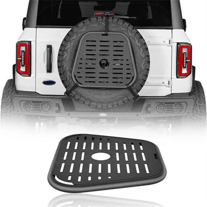 Jeep & Bronco Spare Tire Mount Molle Panel Storage Panel For 87-18 Jeep Wrangler YJ TJ JK & 21-23 Ford Bronco - Ultralisk 4x4 ul1032s 1