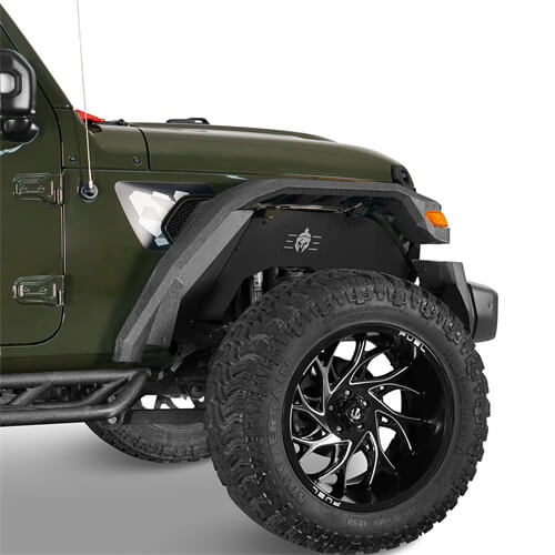 Spartan Front Inner Fender Liners Steel Wheel Lines for 2020-2023 Jeep Gladiator JT - Ultralisk 4x4  ul7012s 3