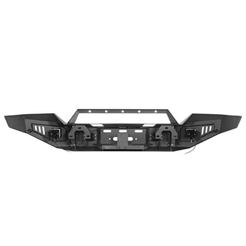 16-18 Silverado 1500 Steel Offroad Front Bumper w/ Winch Plate & LED Lights - ultralisk4x4 ul9026 16