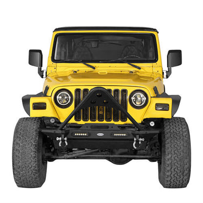 Jeep TJ Stinger Front Bumper Stubby Front Bumper for 1987-2006 Jeep Wrangler YJ & TJ - Ultralisk 4x4 ULB.1013  3