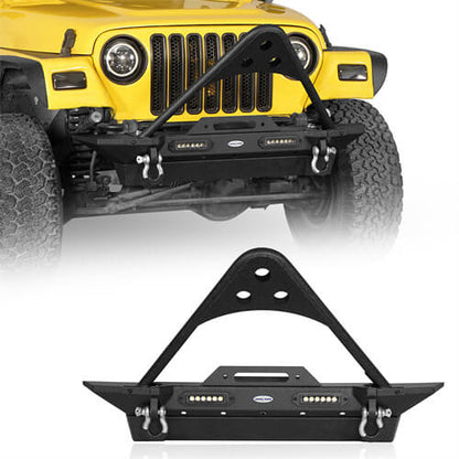 Stinger Bumper w/ Winch Plate For 1987-2006 Jeep Wrangler YJ TJ - Ultralisk 4x4