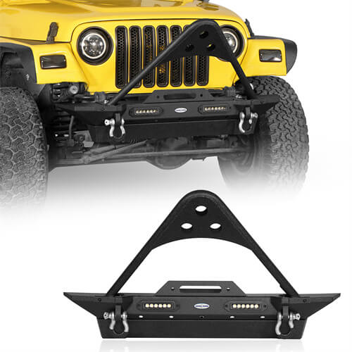 Stinger Bumper w/ Winch Plate For 1987-2006 Jeep Wrangler YJ TJ - Ultralisk 4x4