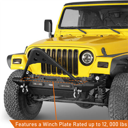 Stinger Bumper w/ Winch Plate For 1987-2006 Jeep Wrangler YJ TJ - Ultralisk 4x4