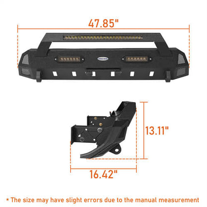 Tacoma Off-Road Stubby Front Bumper w/Lights for 2016-2023 Toyota Tacoma 3rd Gen - ultralisk4x4 u4203s 14