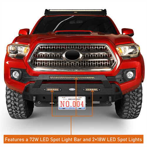 Tacoma Off-Road Stubby Front Bumper w/Lights for 2016-2023 Toyota Tacoma 3rd Gen - ultralisk4x4 u4203s 7