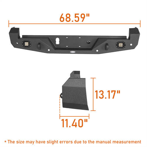 Tacoma Front Bumper & Rear Bumper Combo for 2016-2023 Toyota Tacoma 3rd Gen - ultralisk4x4 u42034200 21