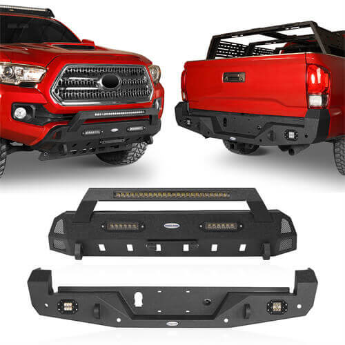 Tacoma Front Bumper & Rear Bumper Combo for 2016-2023 Toyota Tacoma 3rd Gen - ultralisk4x4 u42034200 3