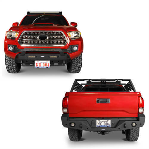 Tacoma Front Bumper & Rear Bumper Combo for 2016-2023 Toyota Tacoma 3rd Gen - ultralisk4x4 u42034200 4