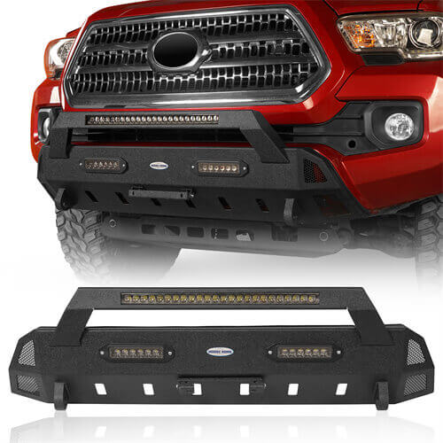 Tacoma Front Bumper & Rear Bumper Combo for 2016-2023 Toyota Tacoma 3rd Gen - ultralisk4x4 u42034200 6