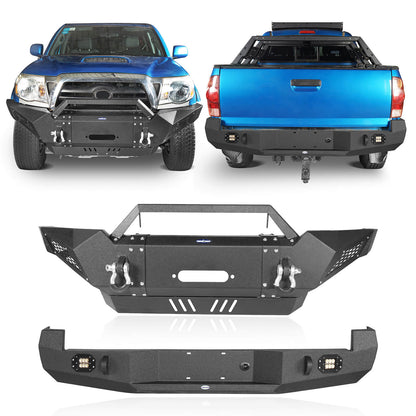 Tacoma Full Width Front Bumper & Rear Bumper for 2005-2011 Toyota Tacoma - Ultralisk 4x4 ULB.4001+ULB.4011 1