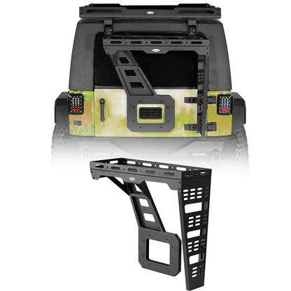 Tailgate Basket Rear Cargo Rack System For 2007-2018 Jeep Wrangler JK - Ultralisk4x4-u2098-1