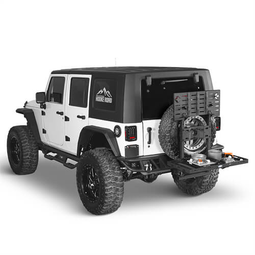 Tailgate Rear Cargo Rack System w/ Foldable Table For 2007-2018 Jeep Wrangler JK-Ultralisk4x4-u2100s-2